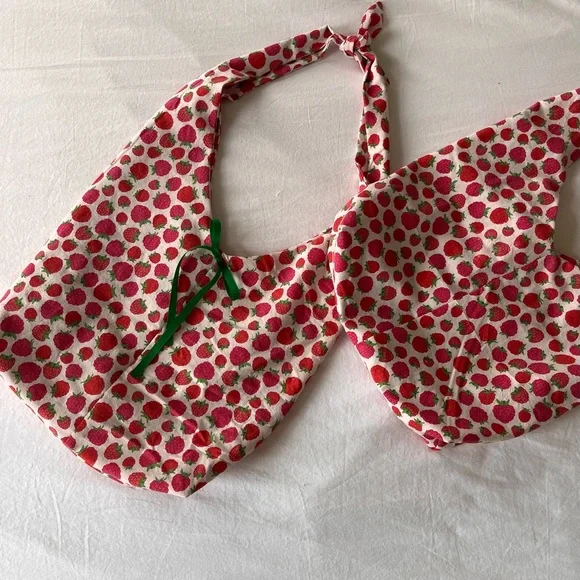 Raspberry handmade tote - Picture 4 of 5